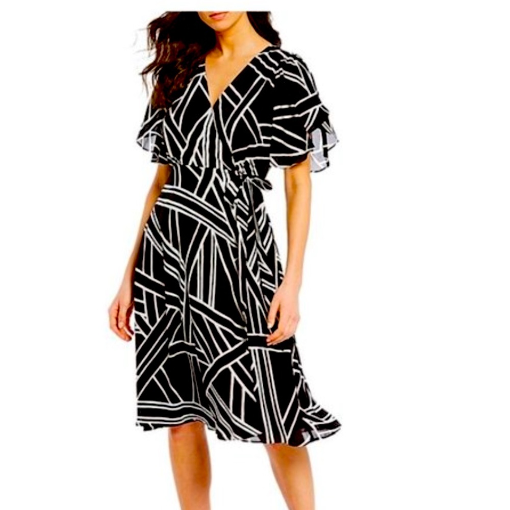 NWT GIBSON & LATIMER WRAP FIT & FLATE DRESS SIZE MEDIUM